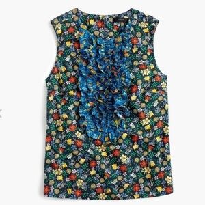 J.CREW COLLECTION Size 00 Ruffle Blouse Top in Liberty Edenham Floral‎